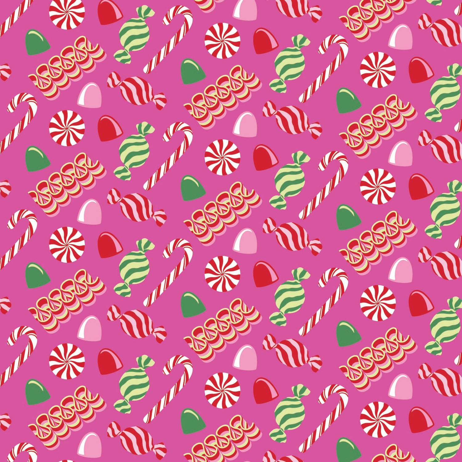 Parker Zipper Pajama - Christmas Candy Pink