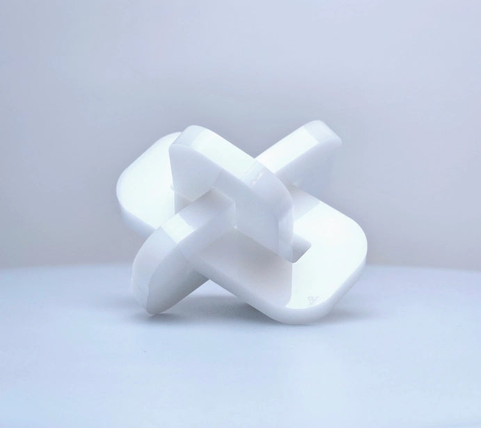 Everyday Decorative Acrylic Infinito Knot - Solid White Kidswear