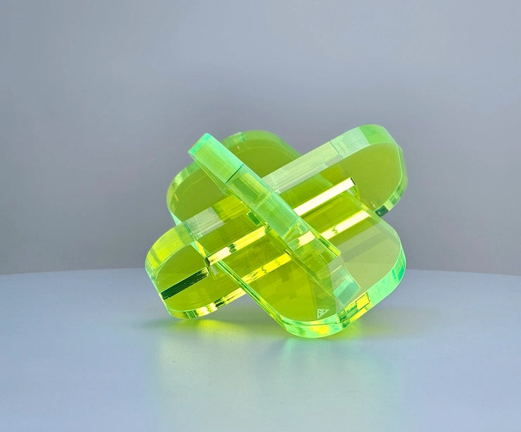 Everyday Decorative Acrylic Infinito Knot - Fluorescent Green Kidswear