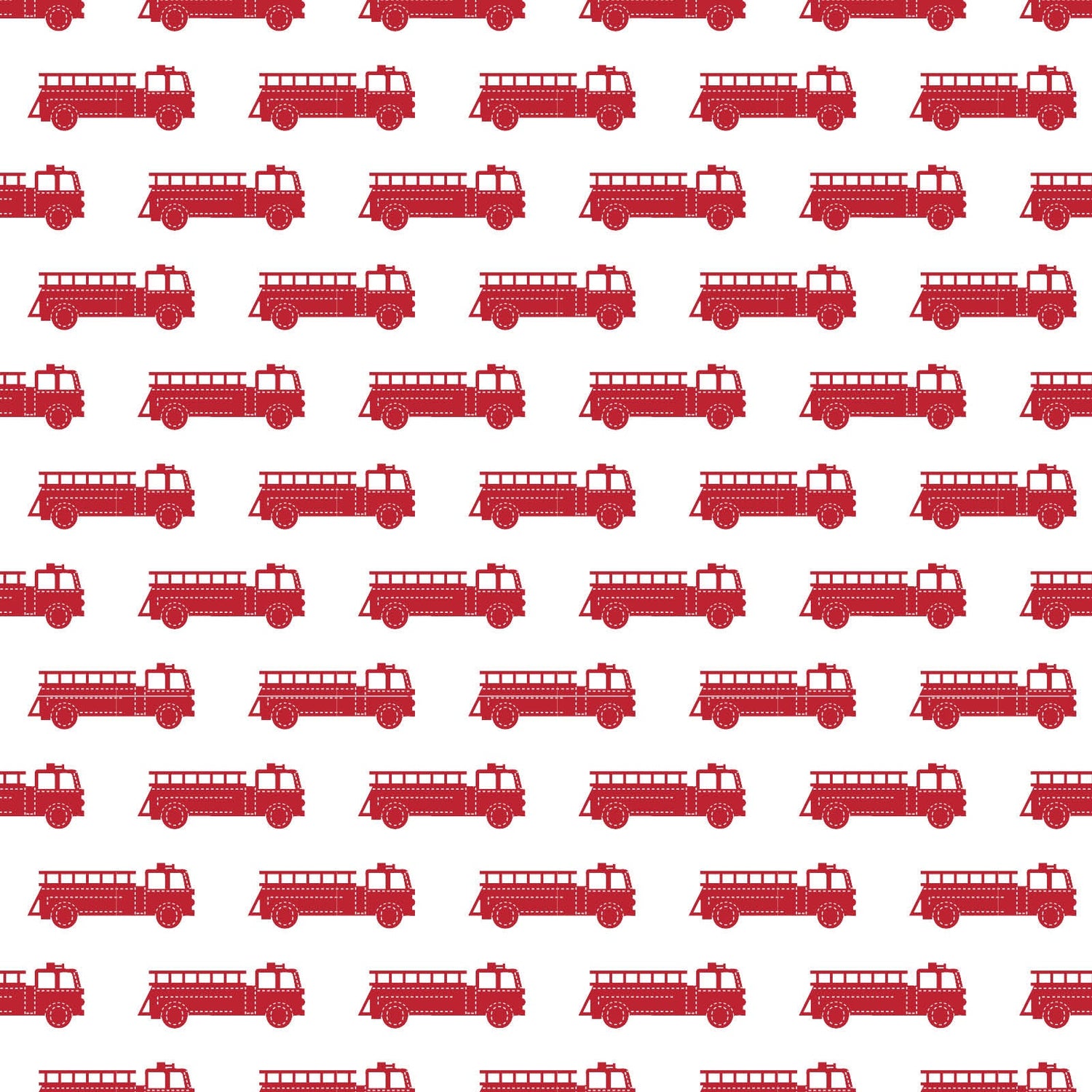 Hudson Boys' Short Set - Fire Truck Red