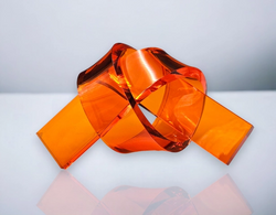 Decorative Acrylic Love Knot - Transparent Orange