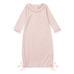 Georgia Pima Cotton Daygown for Girls Light Pink w/ White Piping (Past Season) kids outfit in premium cotton