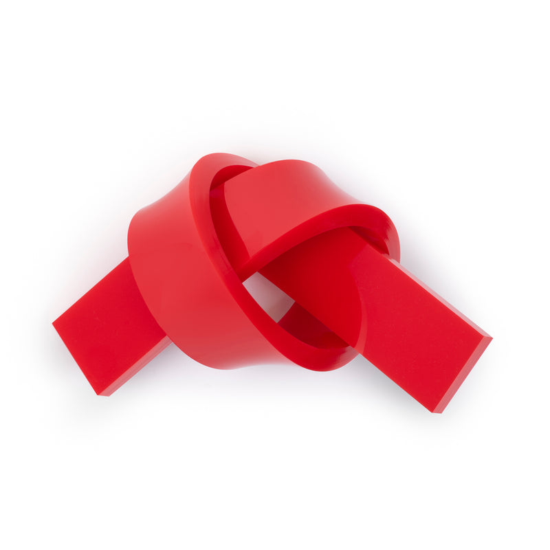 Decorative Acrylic Love Knot - Solid Red