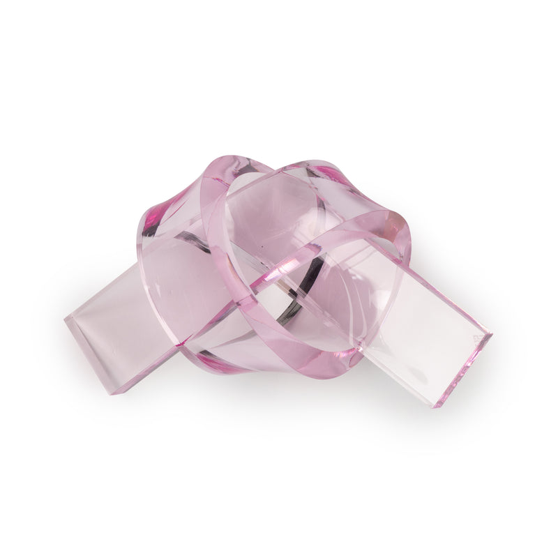 Decorative Acrylic Love Knot - Transparent Pink Large