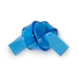 Decorative Acrylic Love Knot - Fluorescent Transparent Blue Large (medium blue)
