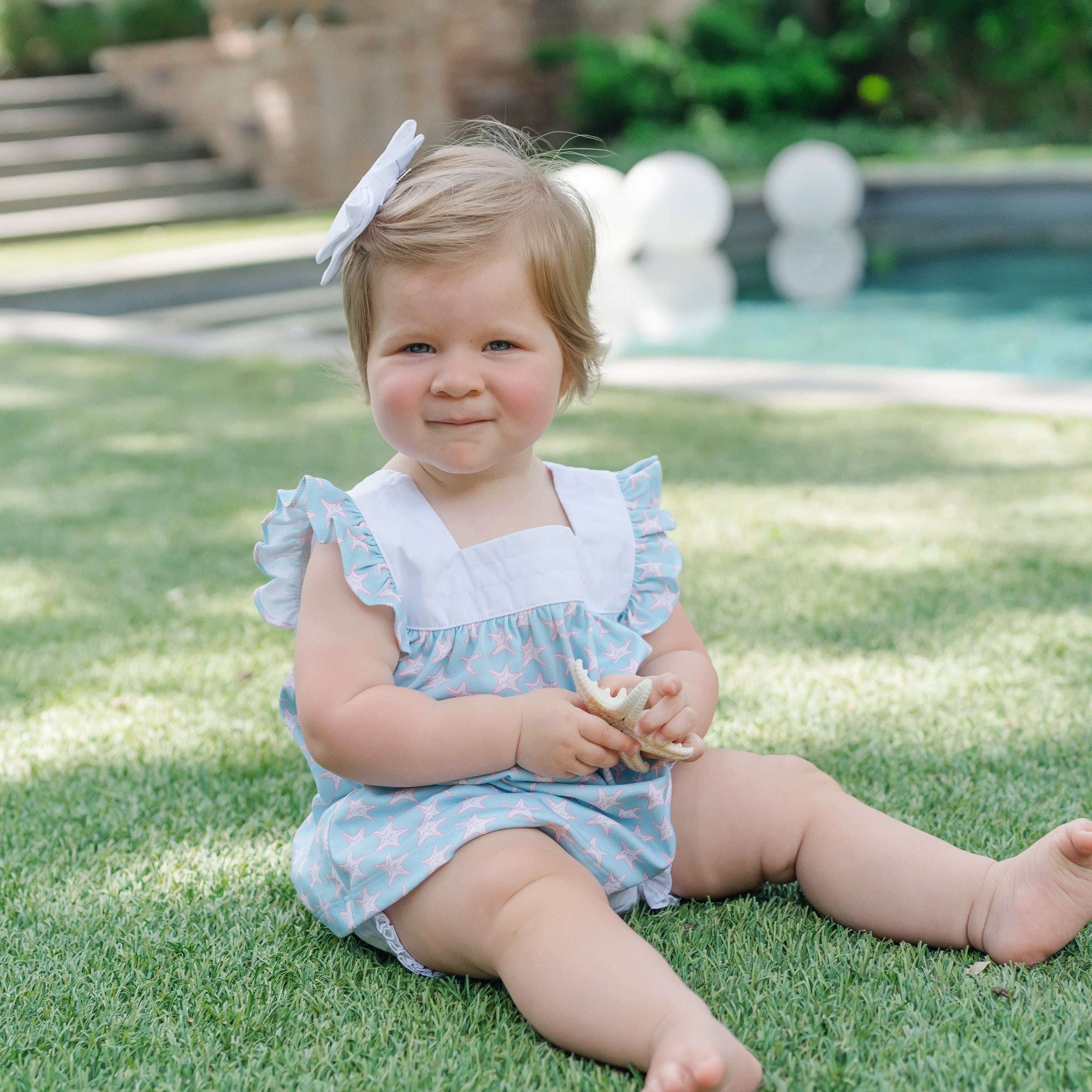 Annie Girls' Bloomer Set - Seaside-Starfish