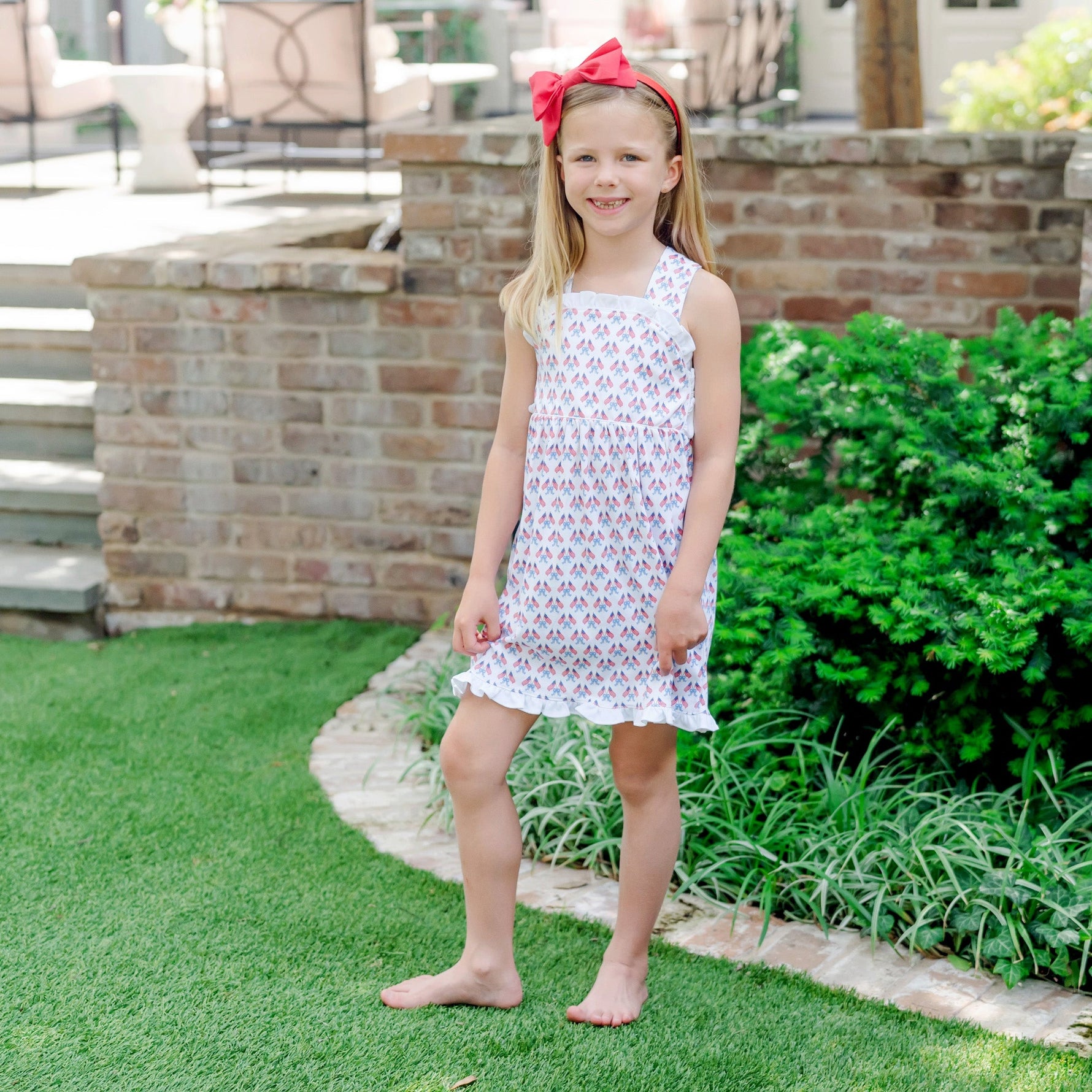 Buy Eden Girls' Dress - Stars, Stripes and Bows kids clothing online