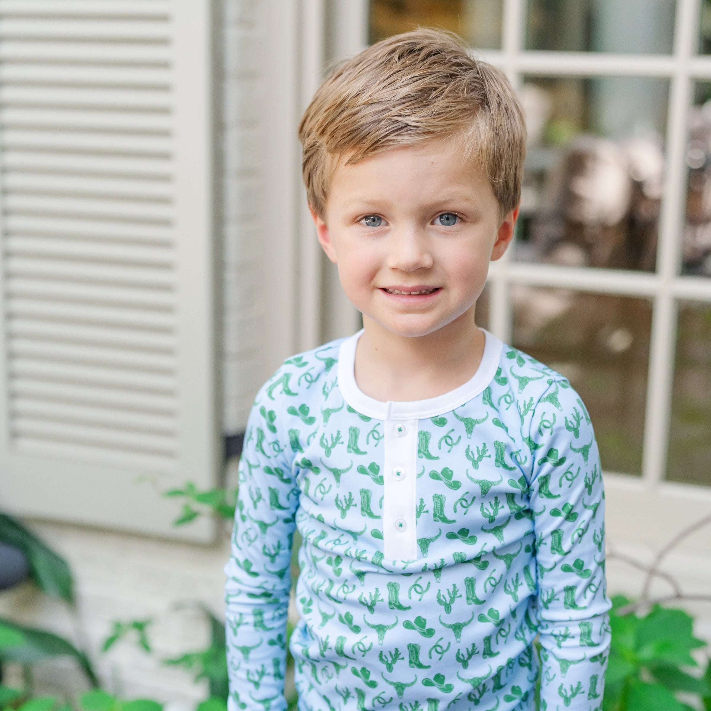 Jack Boys' Pajama Pant Set - Wild West Blue