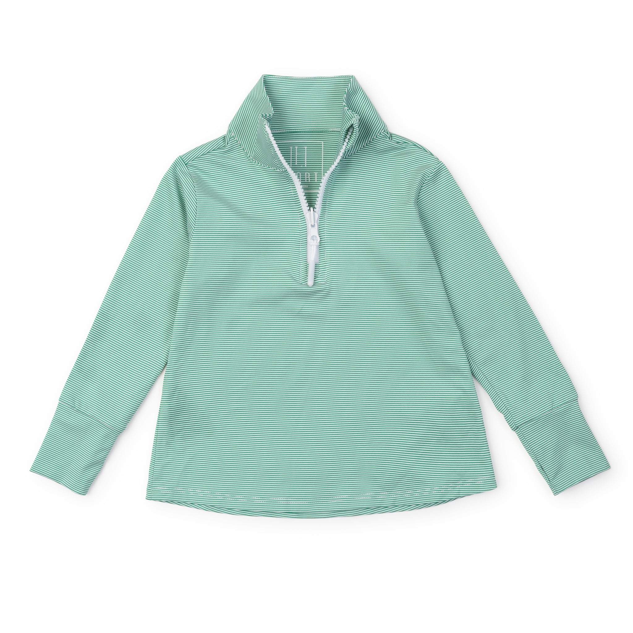 Blair Girls' Performance Pullover by LH Sport - Green Stripes