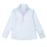 Everyday Blair Girls' Performance Pullover by LH Sport - Trellis Bloom Blue Kidswear