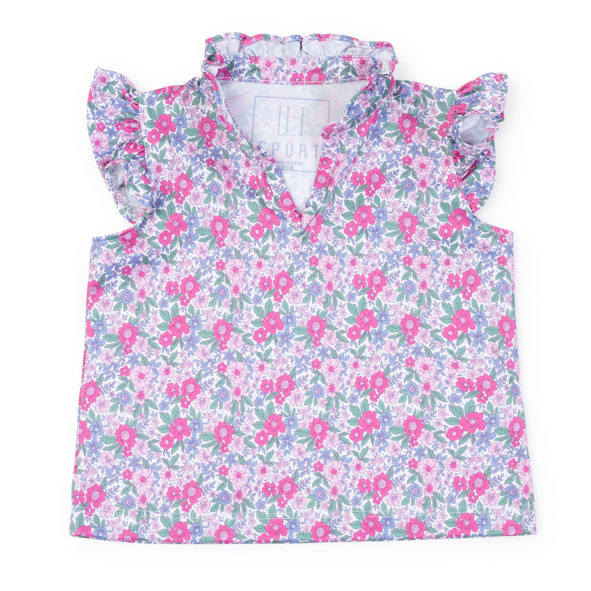 Everyday Ellie Girls' Sleeveless Performance Top by LH Sport - Heirloom Floral Kidswear