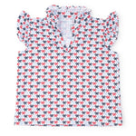 Everyday Ellie Girls' Sleeveless Performance Top by LH Sport - Put A Bow On It Patriotic Kidswear