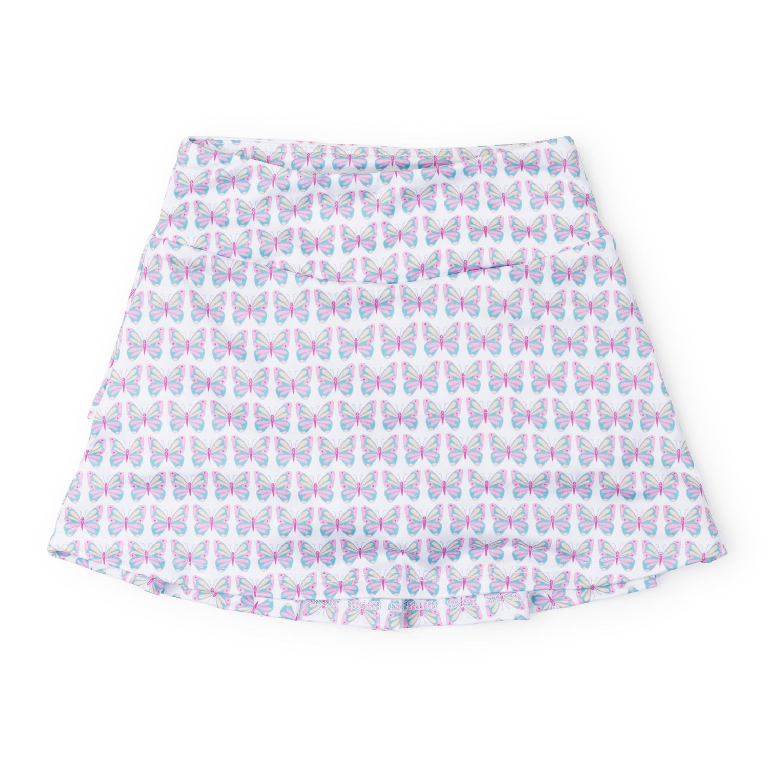 Margot Girls' Performance Skirt by LH Sport - Peace Love Butterflies Pink Multi