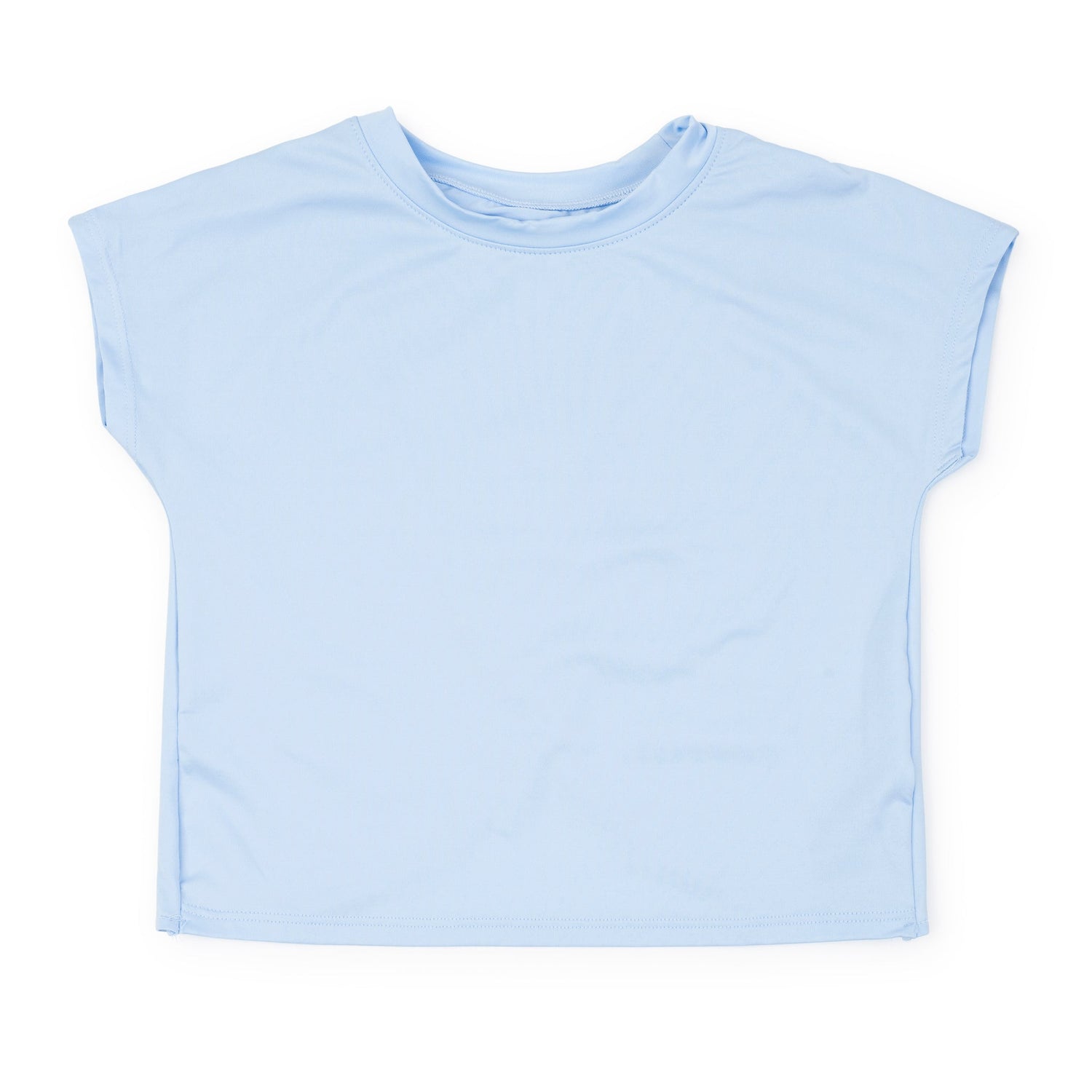 Sloane Girls' Short Sleeve Performance Top by LH Sport - Light Blue