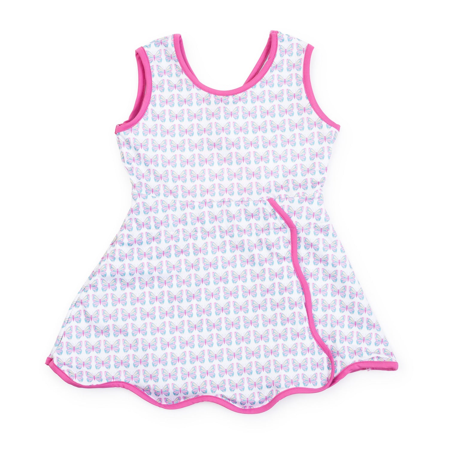 Taylor Girls' Performance Dress by LH Sport - Peace Love Butterflies Pink Multi