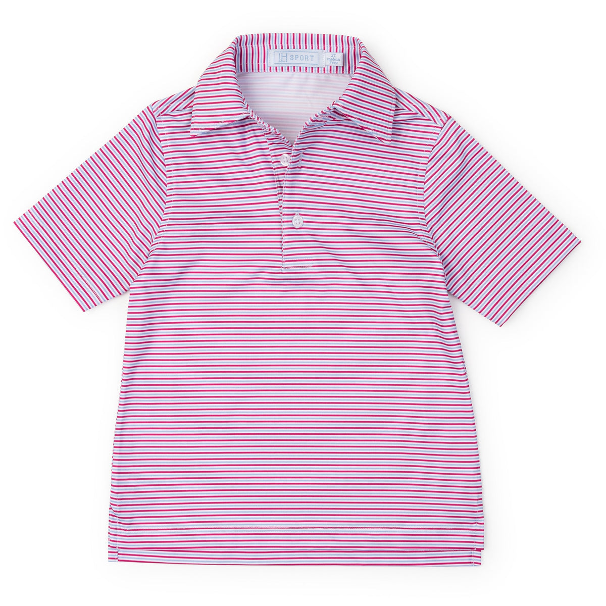 Everyday Will Boys' Performance Polo by LH Sport - Club Stripe Berry Blue Kidswear