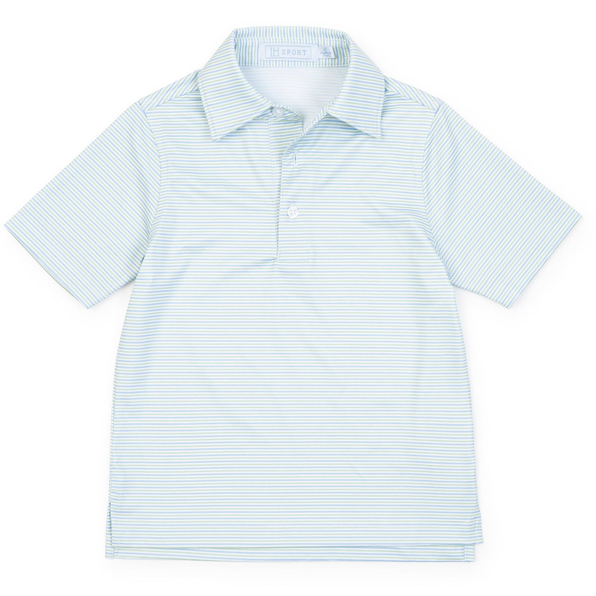 Everyday Will Boys' Performance Polo by LH Sport - Club Stripe Blue Green Kidswear