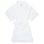 Everyday Molly Women's Short Sleeve Spa Wrap Robe - White Kidswear