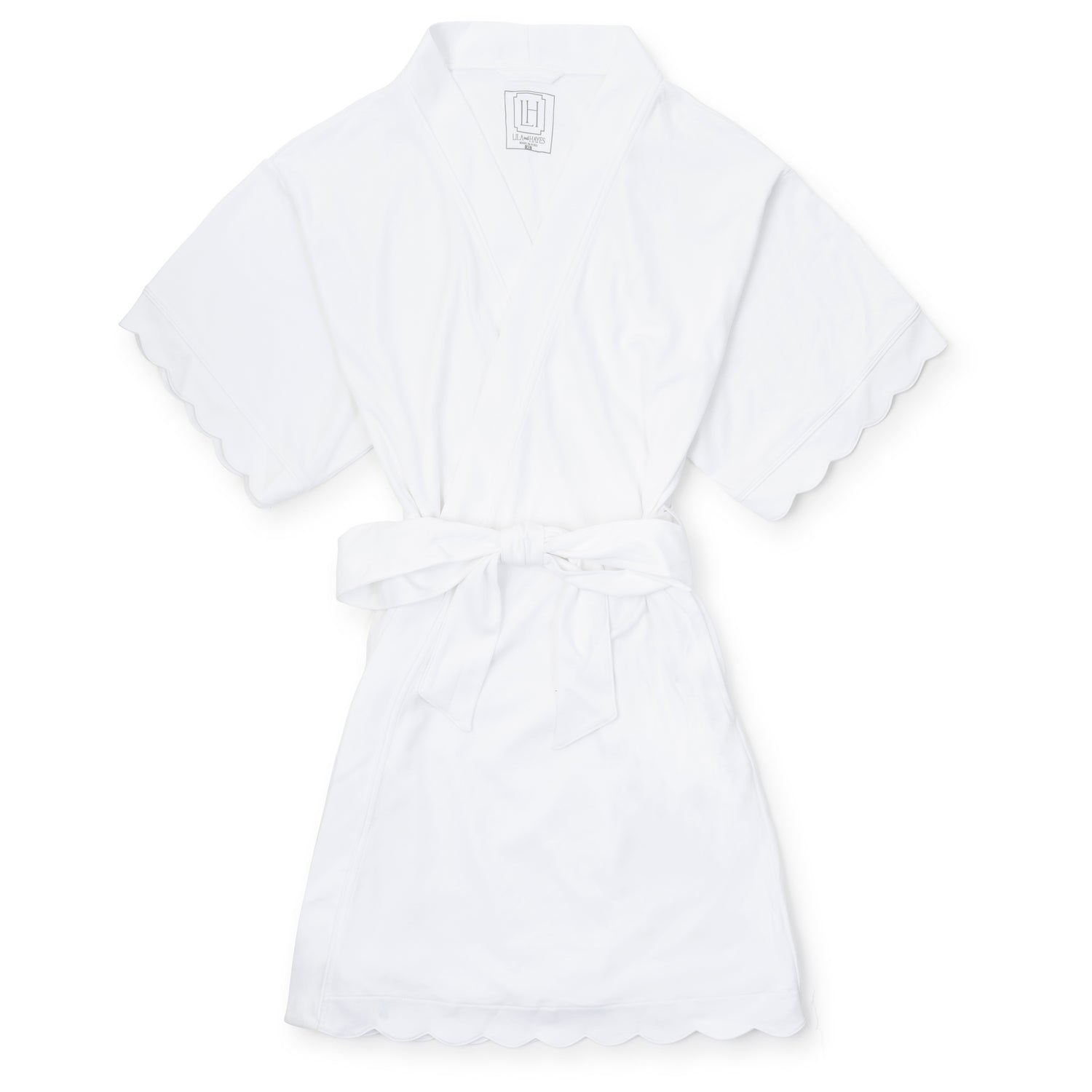 Molly Women's Short Sleeve Spa Wrap Robe - Alpha Phi Embroidery
