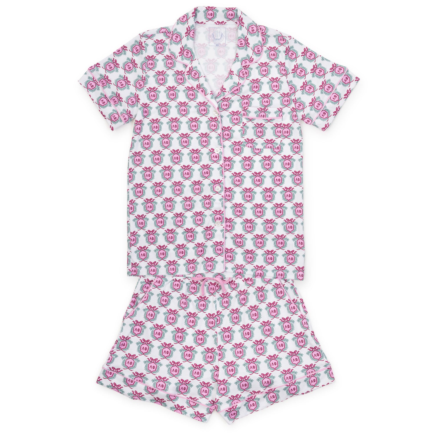 Claire Women's Pajama Short Set - Alpha Phi Crest