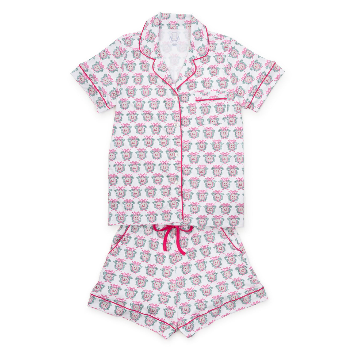 Claire Women's Pajama Short Set - Delta Zeta Crest