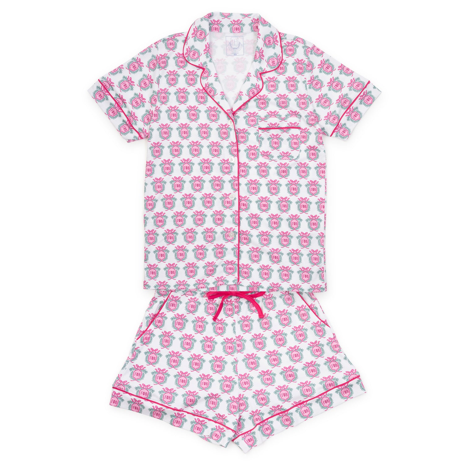 Claire Women's Pajama Short Set - Gamma Phi Beta Crest
