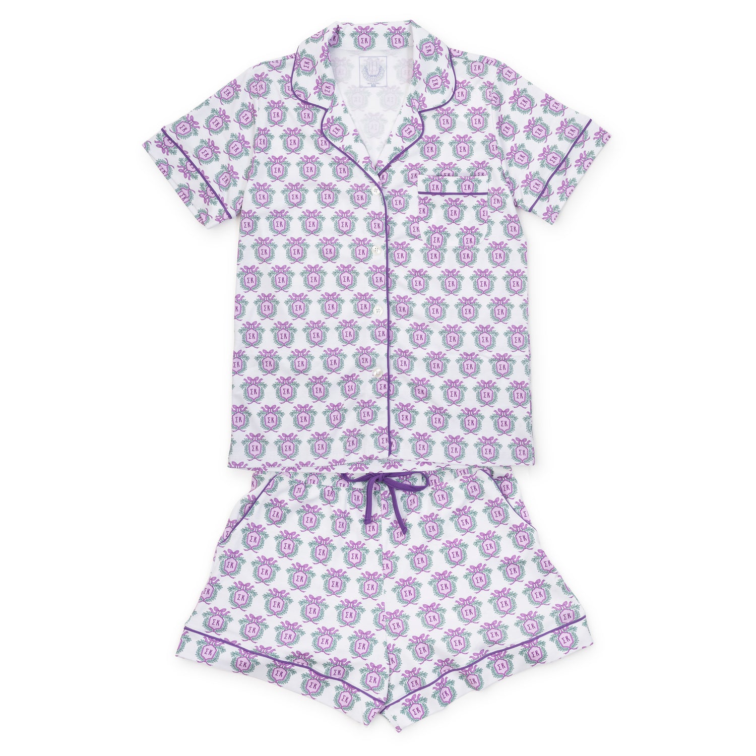Claire Women's Pajama Short Set - Sigma Kappa Crest