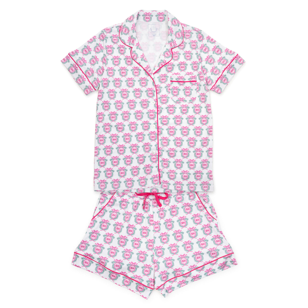 Everyday Claire Women's Pajama Short Set - Phi Mu Crest Kidswear