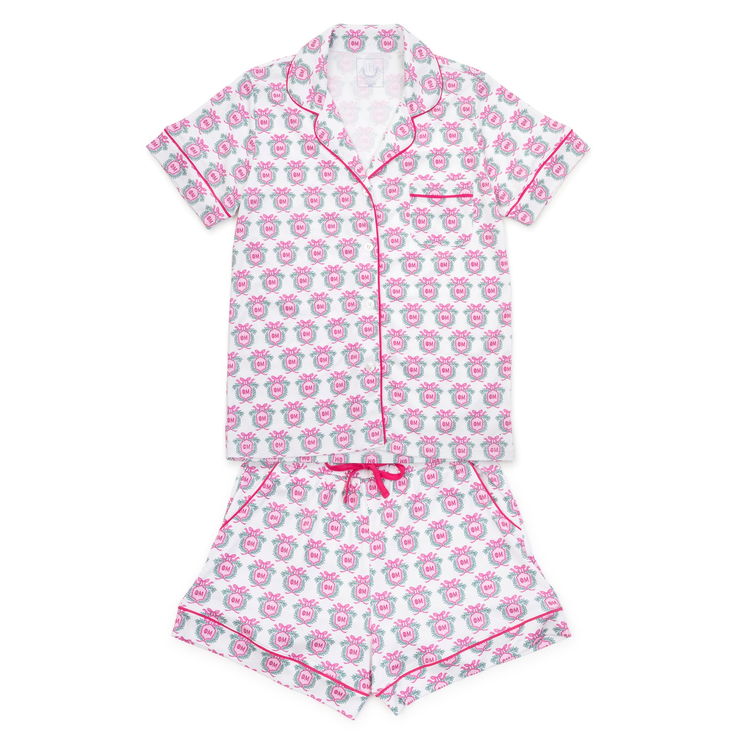 Claire Women's Pajama Short Set - Phi Mu Crest