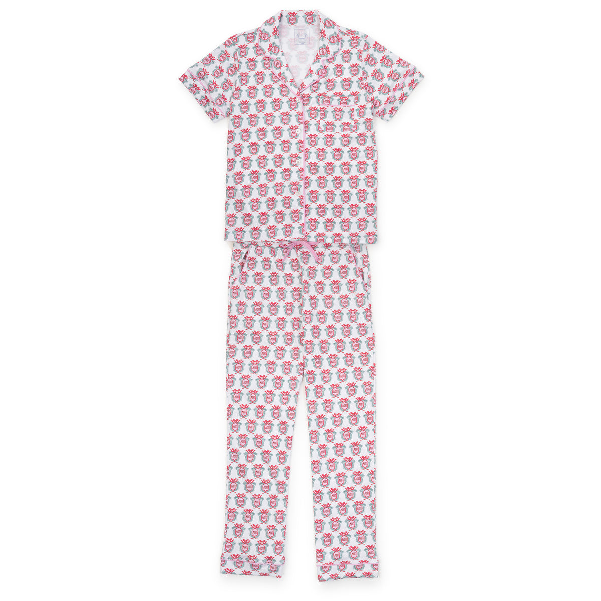 Everyday Laney Women's Pima Cotton Pajama Pant Set - Alpha Omicron Pi Crest Kidswear