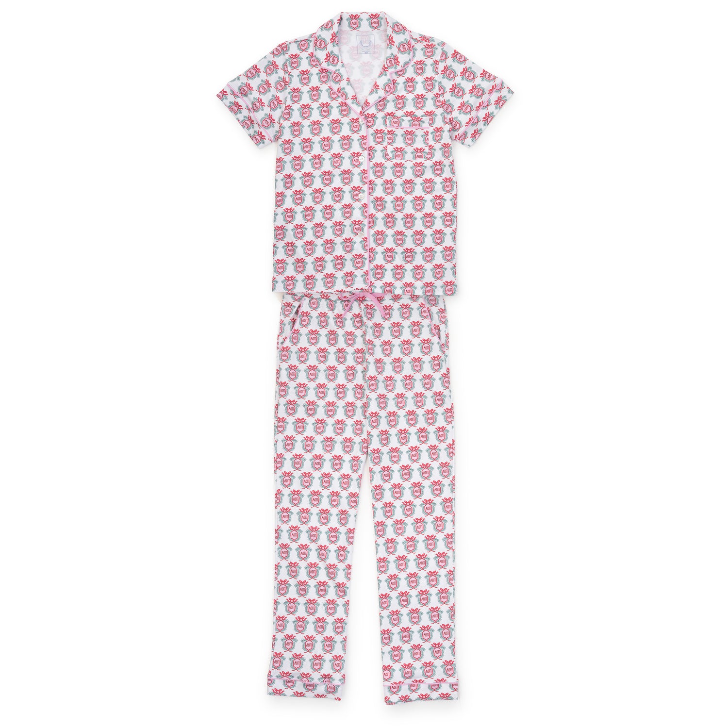 Laney Women's Pima Cotton Pajama Pant Set - Alpha Omicron Pi Crest