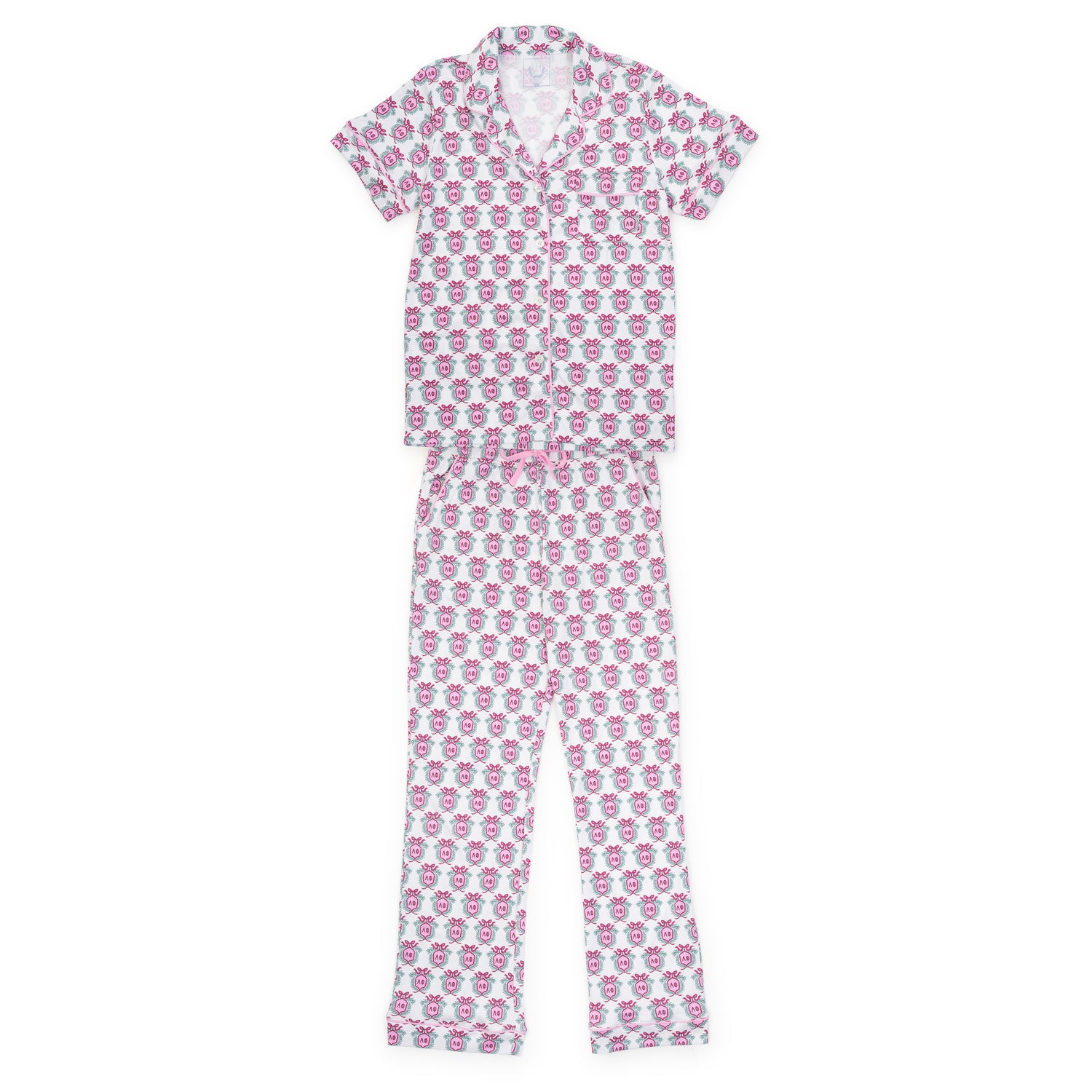 Laney Women's Pima Cotton Pajama Pant Set - Alpha Phi Crest