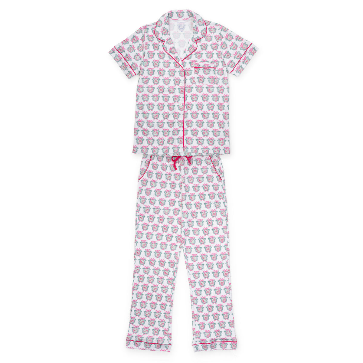 Everyday Laney Women's Pima Cotton Pajama Pant Set - Delta Zeta Crest Kidswear