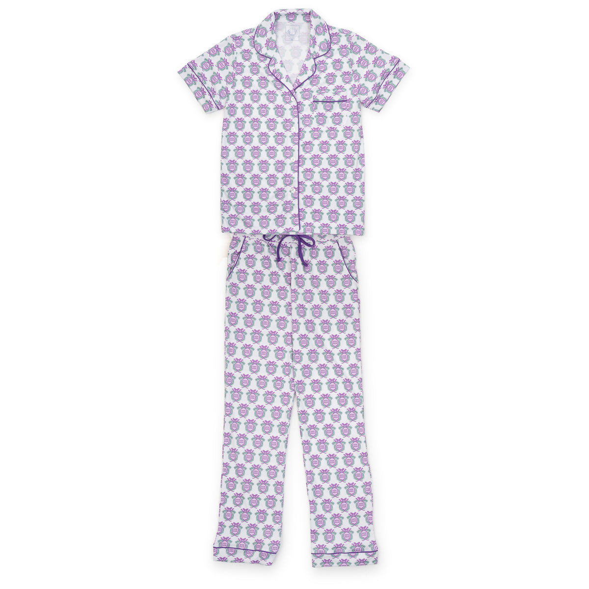 Everyday Laney Women's Pima Cotton Pajama Pant Set - Sigma Sigma Sigma Crest Kidswear
