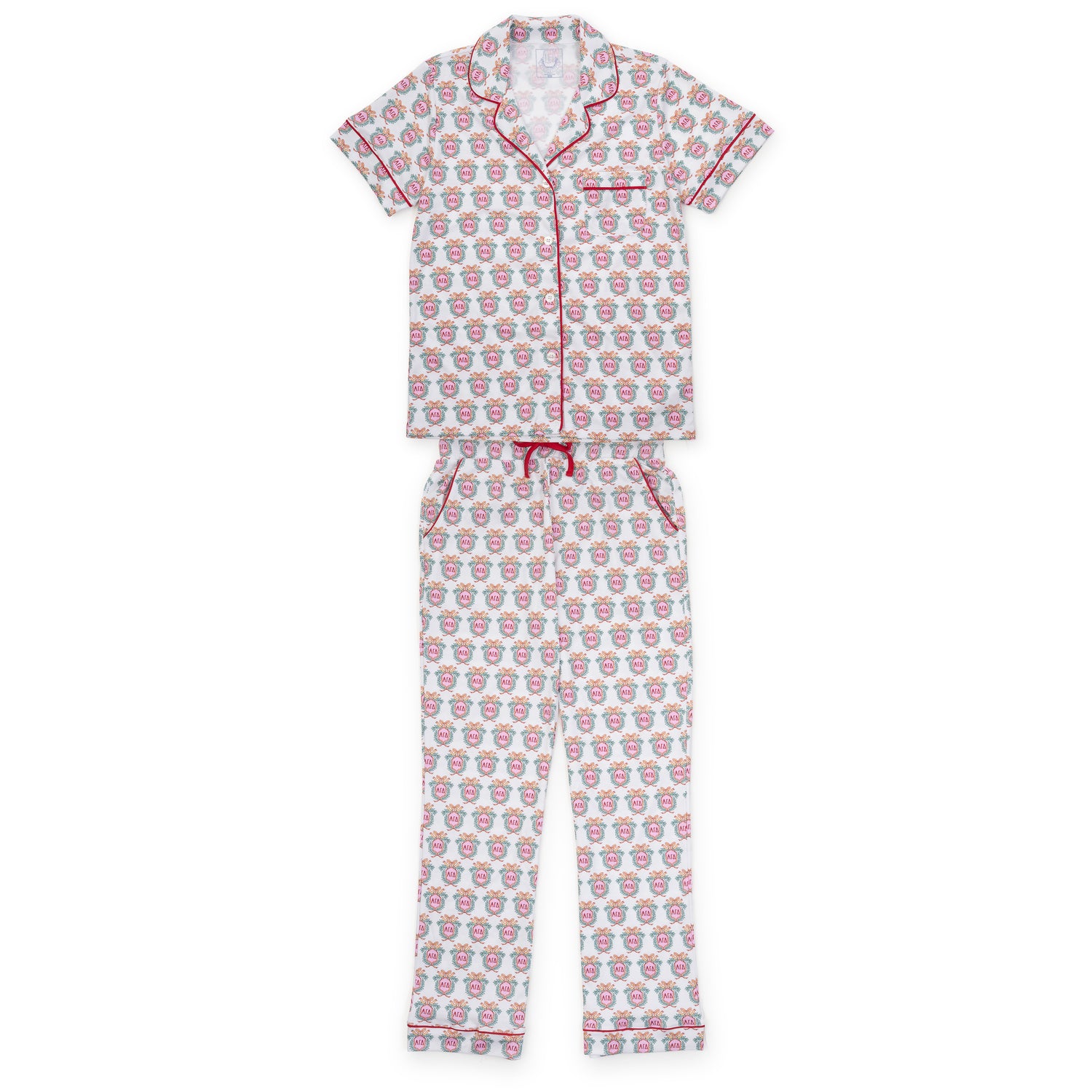 Laney Women's Pima Cotton Pajama Pant Set - Alpha Gamma Delta Crest