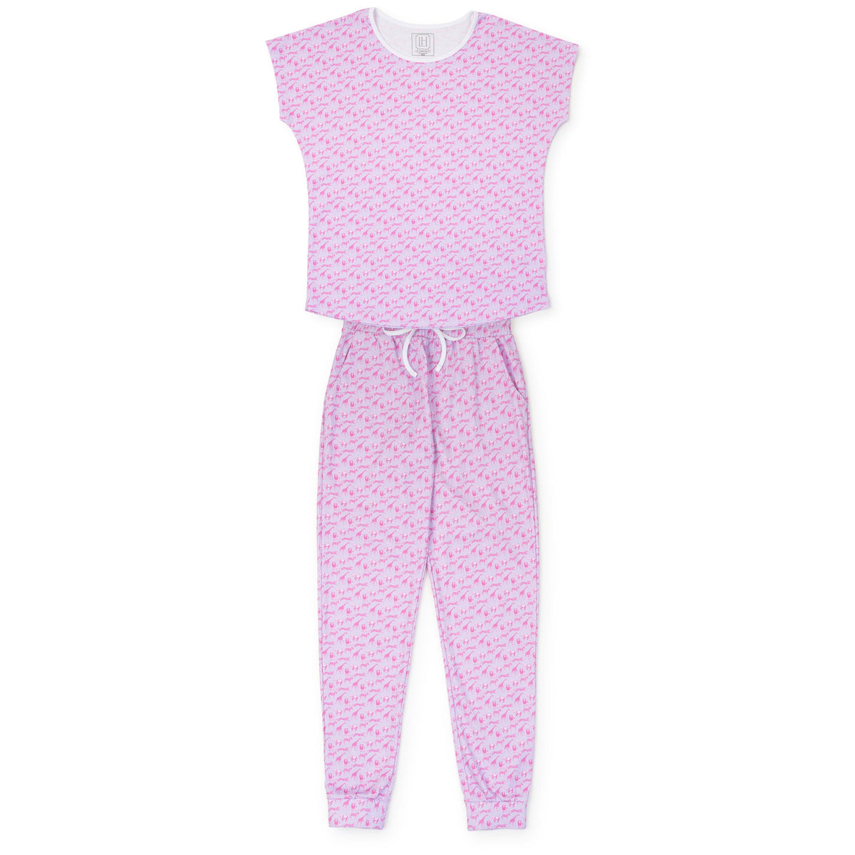 Everyday Melanie Women's Pajama Jogger Pant Set - Pink Savanna Safari Kidswear