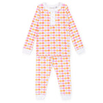 Everyday Alden Girls' Pima Cotton Pajama Pant Set - Preppy Pumpkins Bright Kidswear