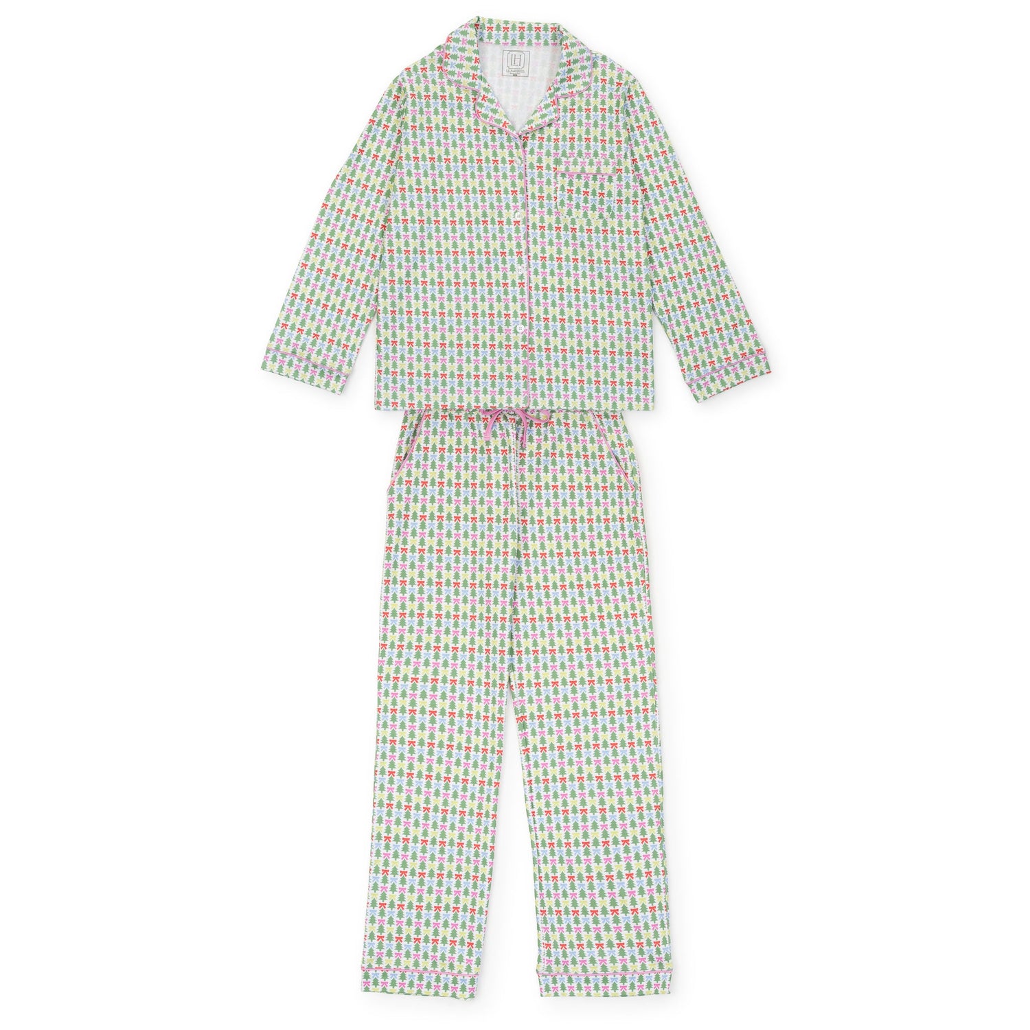 Alee Women's Long Sleeve Pant Set - Tree Topper Bows