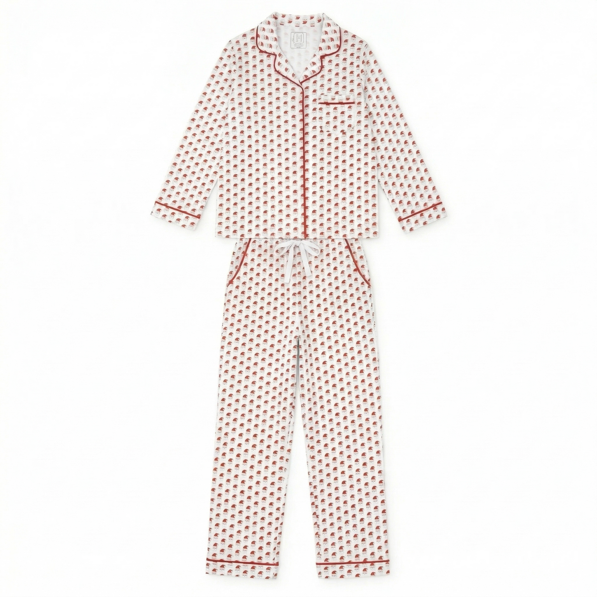 Everyday Alee Women's Long Sleeve Pant Set - Whimsical Santa Kidswear