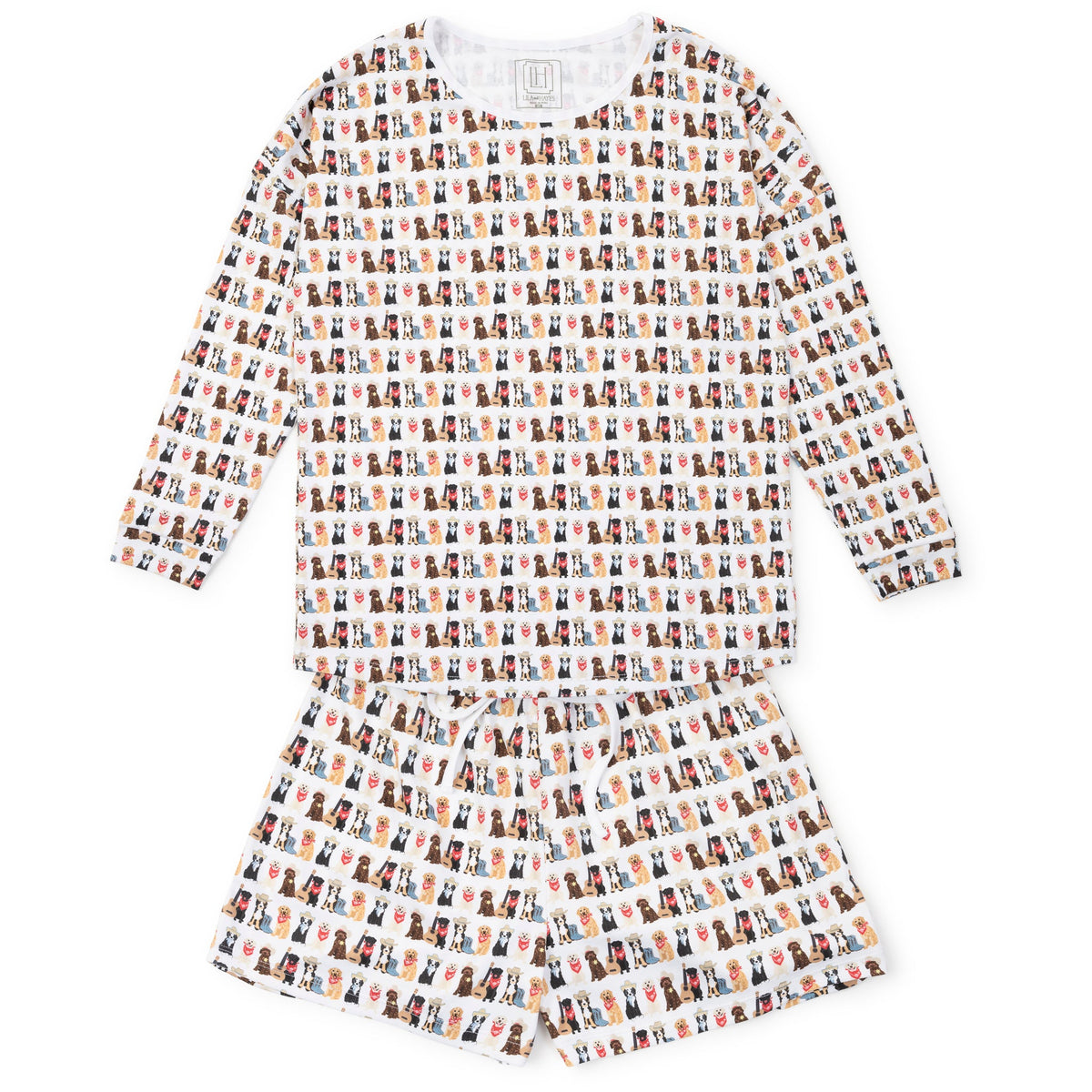 Everyday Anna Women's Longsleeve Short Set - Western Pups Kidswear