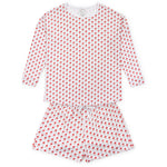 Everyday Anna Women's Longsleeve Top Short Set - Whimsical Santa Kidswear