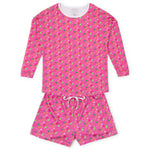 Everyday Anna Women's Longsleeve Short Set - Christmas Candy Pink Kidswear