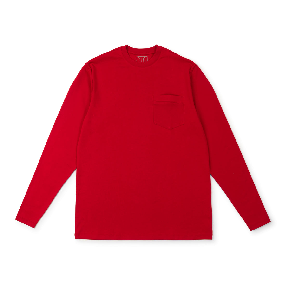 Everyday Blake Men's Longsleeve Pocket Tshirt Seasonal Monogram options - Red Kidswear
