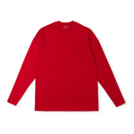 Everyday Blake Men's Longsleeve Pocket Tshirt Seasonal Monogram options - Red Kidswear
