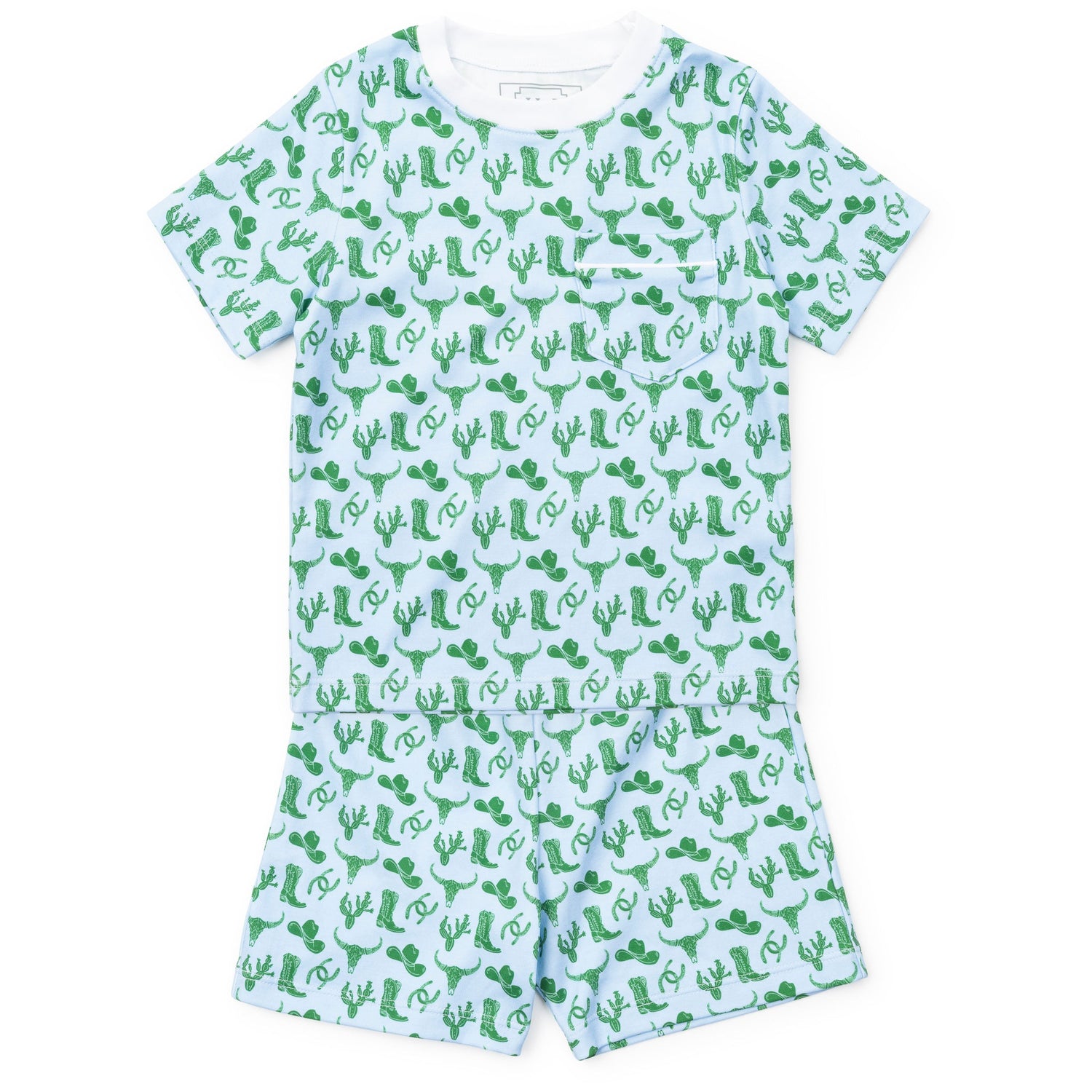 Charles Boys' Short Set - Wild West Blue