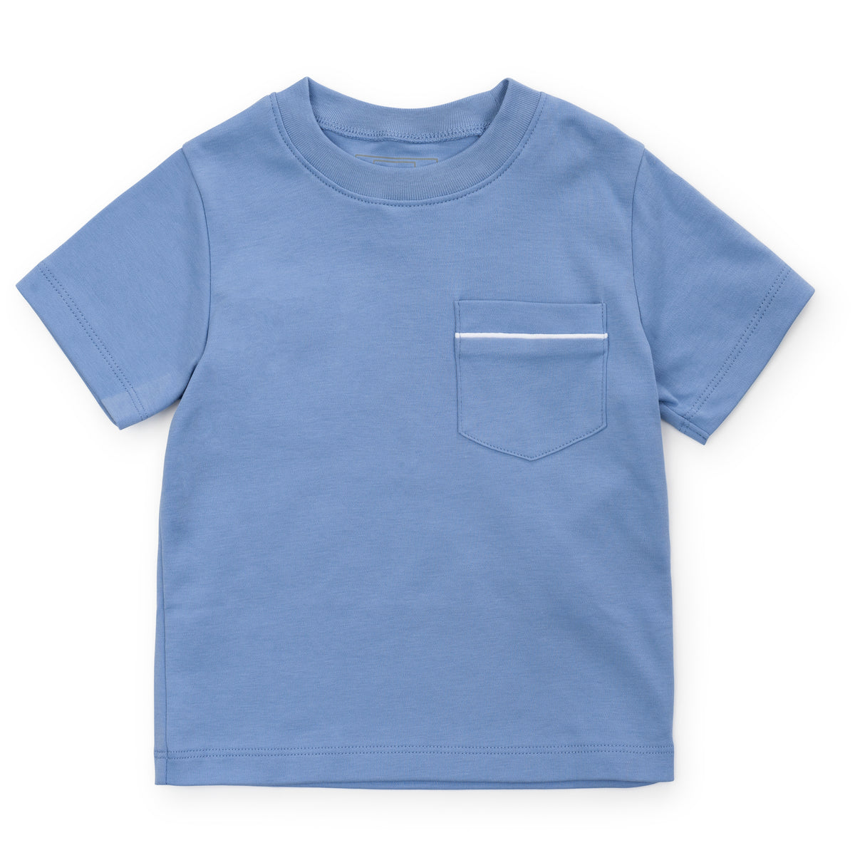 Everyday Charles Boys' Pima Cotton Pocket T-shirt - Lake Blue Kidswear