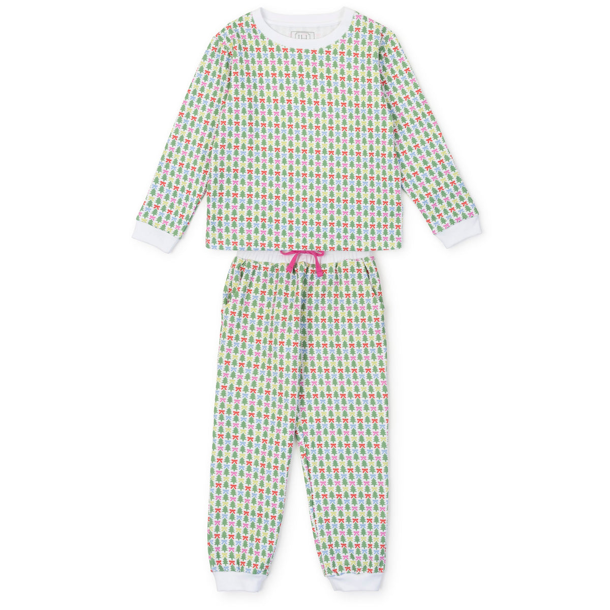 Everyday Edie Girls' Sweatshirt Pant Set - Tree Topper Bows Kidswear