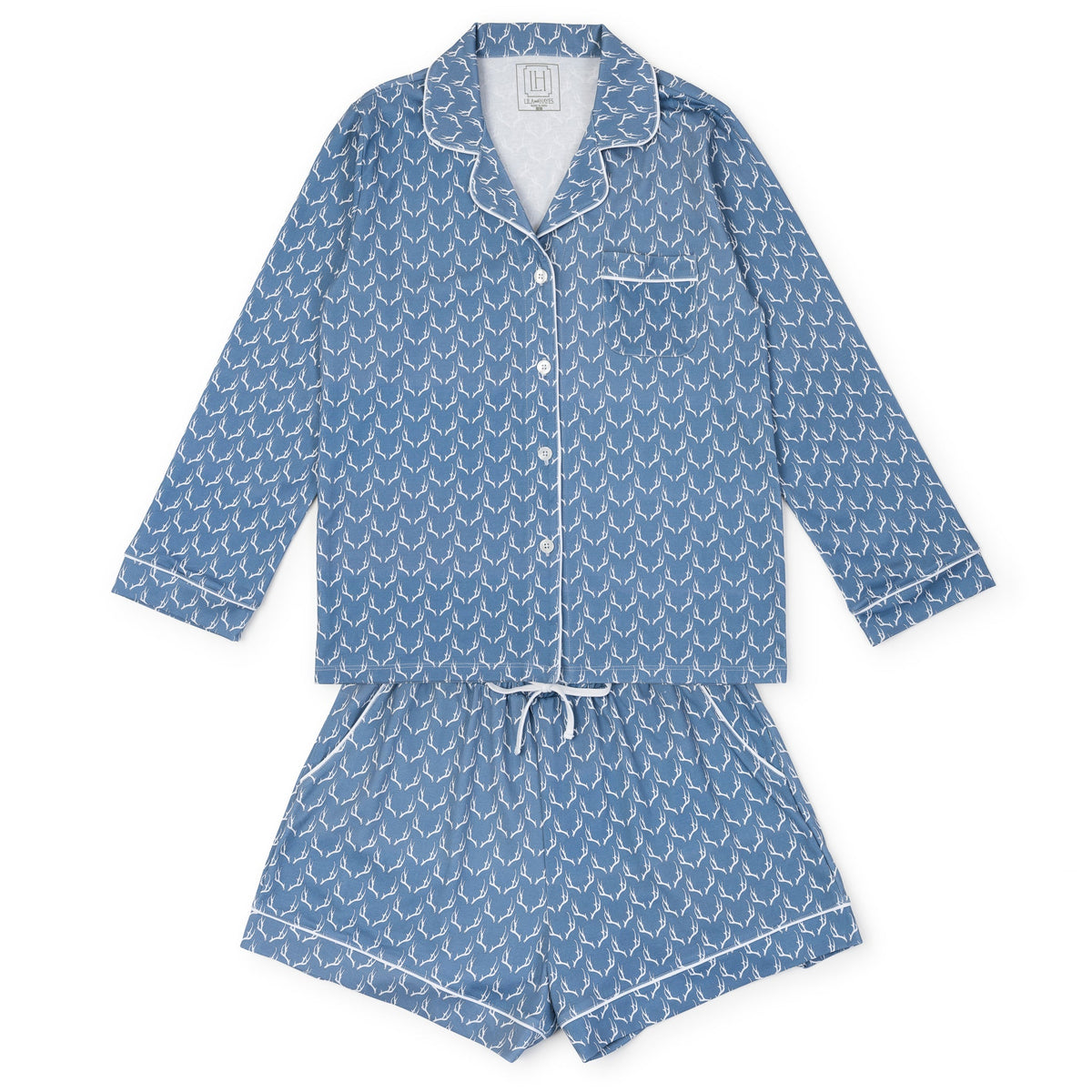 Everyday Elizabeth Women's Longsleeve Short Set - Rustic Antlers Kidswear