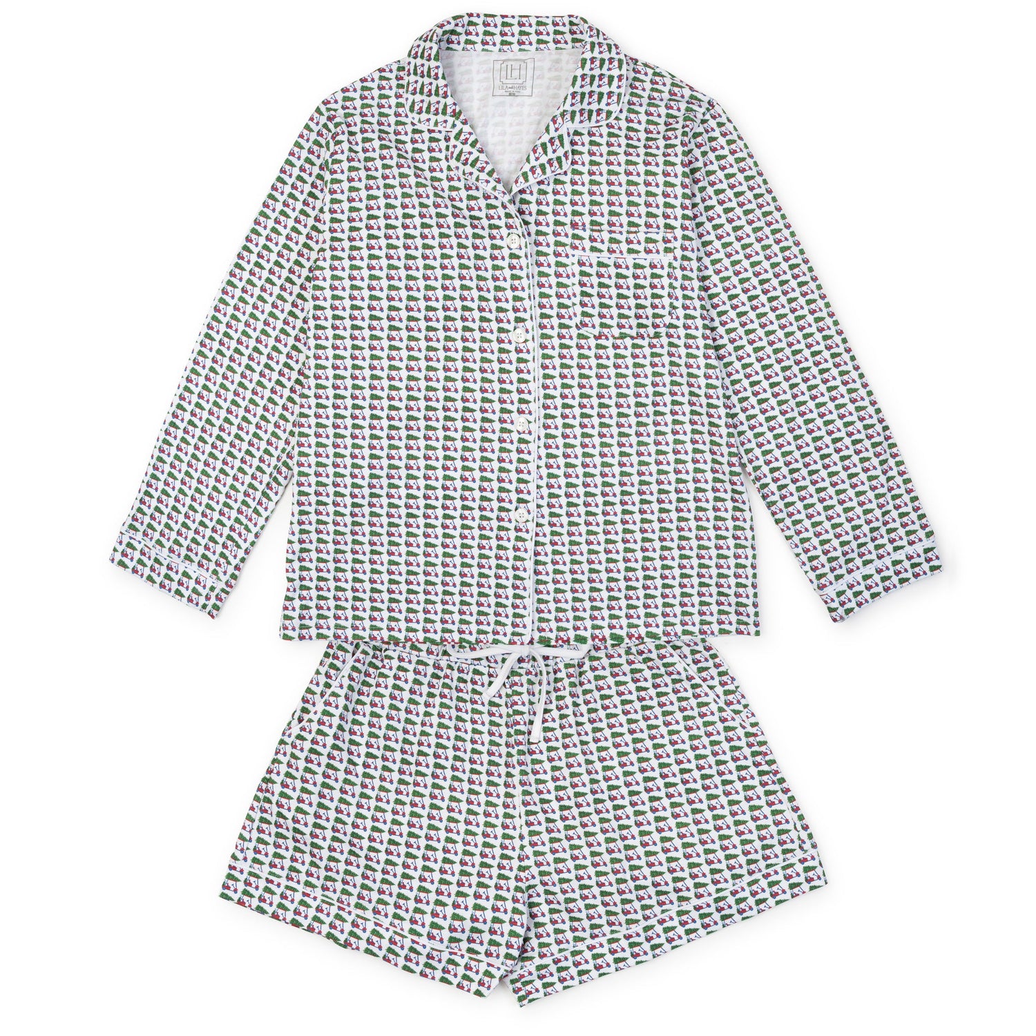 Elizabeth Women's Longsleeve Short Set - Christmas at the Club