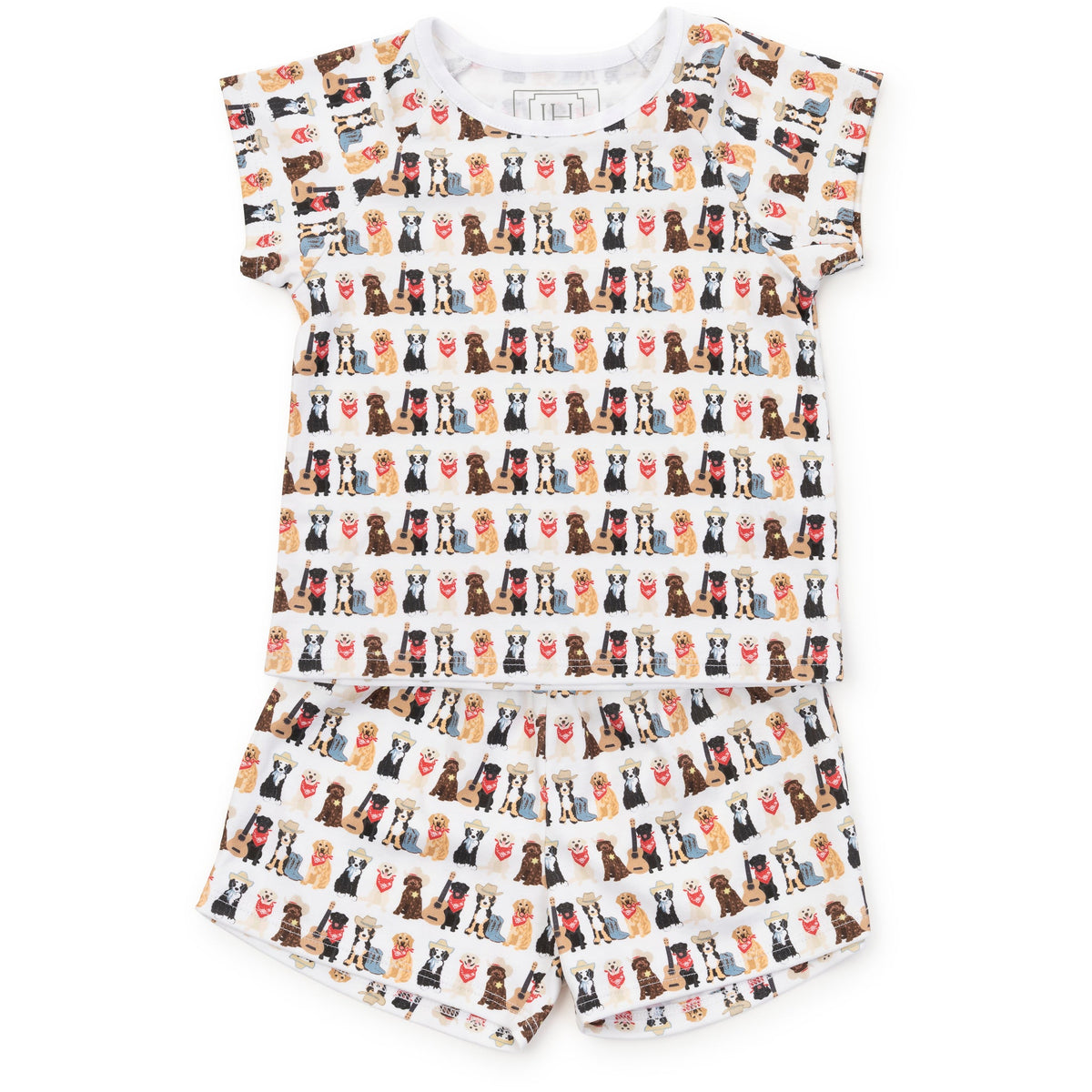 Everyday Emery Girls' Short Set - Western Pups Kidswear